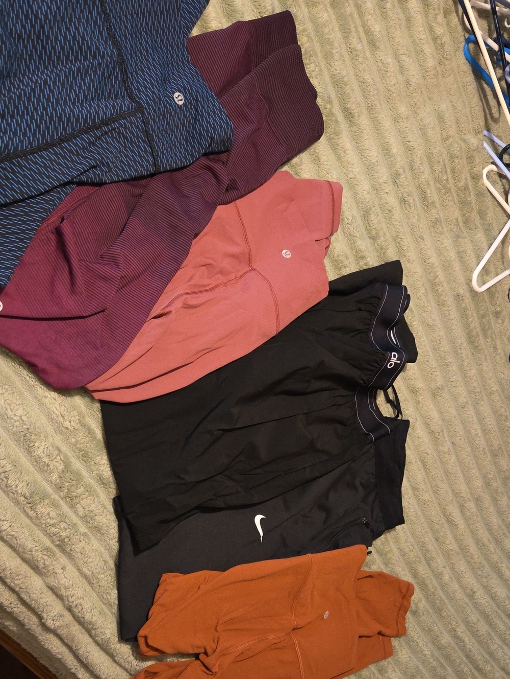 Lululemon Leggings 10- ALO Windebreaker Syle Wide Leg Large- NIKE zip  LOT!